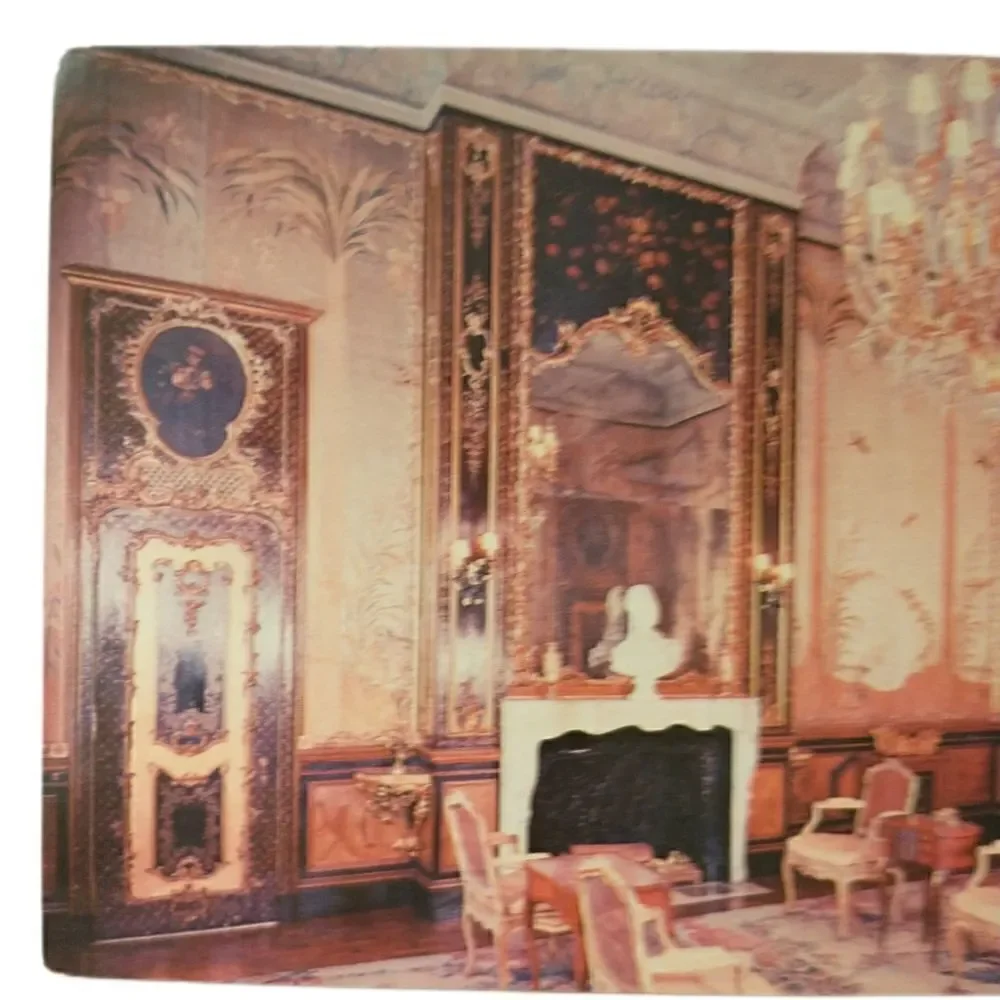 Vizcaya Postcard Dade County Art Museum Miami Florida Marie Antoinette Salon 70s